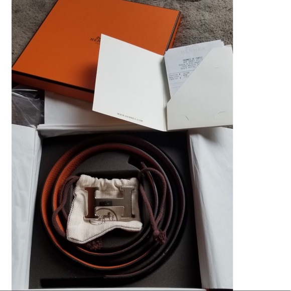 Hermès Orange Iconic Signature  Color belt - Picture 7 of 9